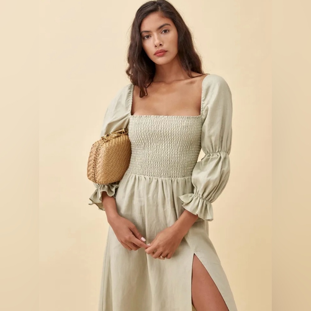 Reformation Hyland Linen Dress